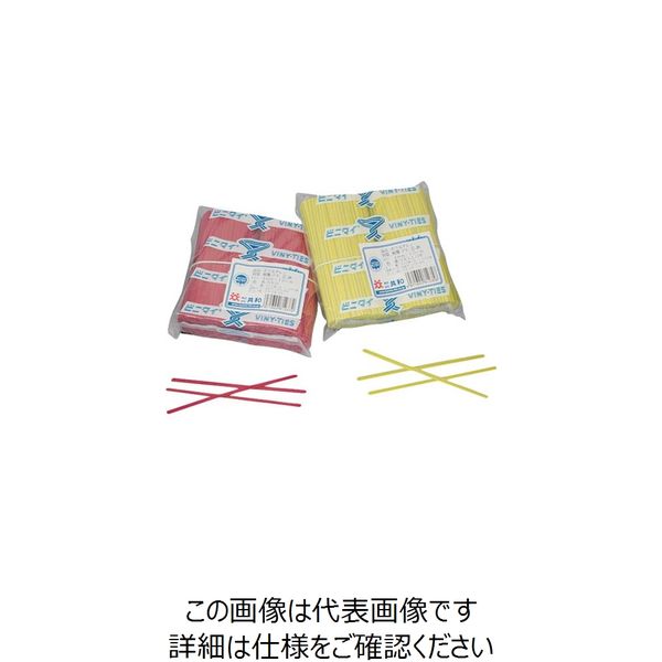 ビニタイ ポリエチレン カット品 赤 4mmX10cm (1000本/袋) QAP-100-4G（直送品）