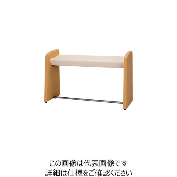 ミズノ ハイチェア120 座アイボリー 脚パステルオレンジ MBC-ST-120-IV-POR 1台 127-5524（直送品）