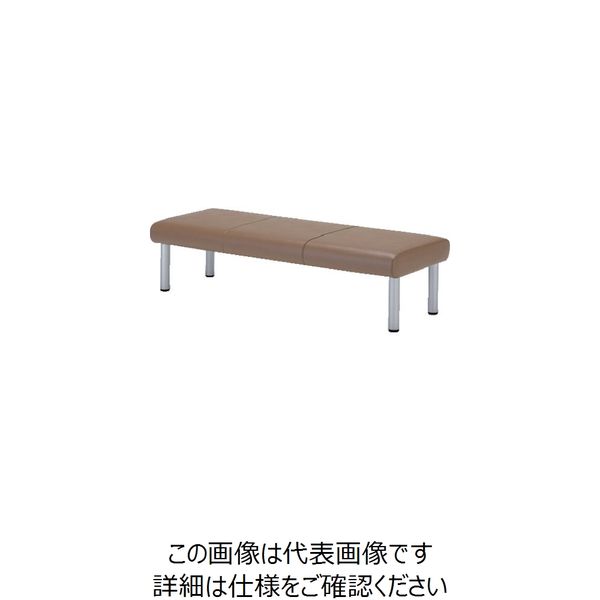 ミズノ ロビーチェア 2人用背無 ライトグリーン MWC-12N-LGR 1台 100-9398（直送品）