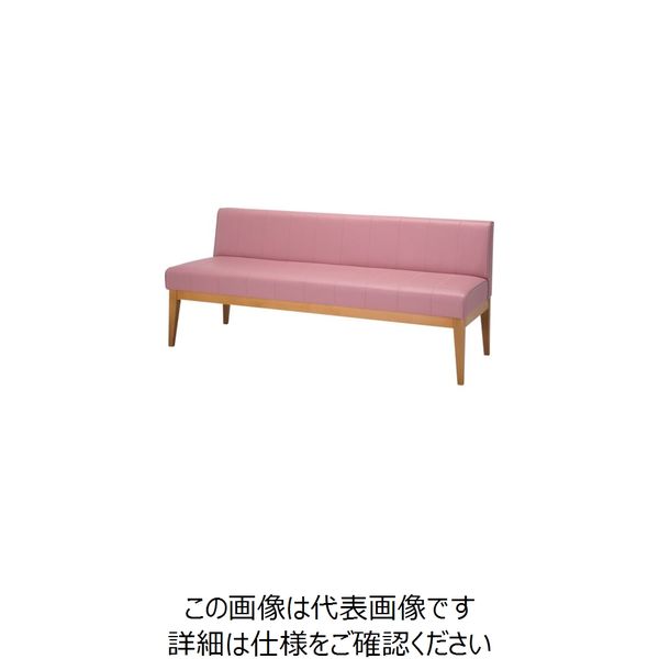 ミズノ 木脚ロビーチェア 2人用背付 ピンク MBC-1815WD58-PI 1台 127-5539（直送品）