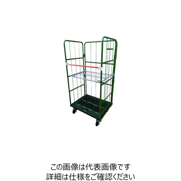 ヤマト・インダストリー ヤマト 跳ね上げ中間棚付コンビテナー LRC60-PG（HA） 1台 228-6605（直送品）