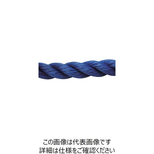 ユタカメイク ロープ PEロープ巻物 9φ×200m ブルー PE-52 1個 113-5536（直送品）