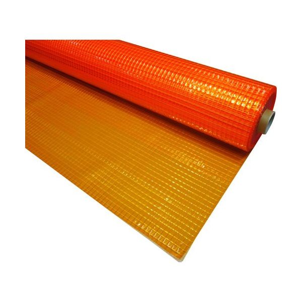 ユタカメイク 透明糸入りシート オレンジ 防炎・防虫 0.55t×203cm×30m B-R802 1本 224-8333（直送品）