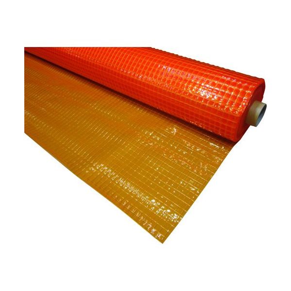 ユタカメイク 透明糸入りシート オレンジ 防炎・防虫 0.25t×203cm×50m B-R801 1本 224-8334（直送品）