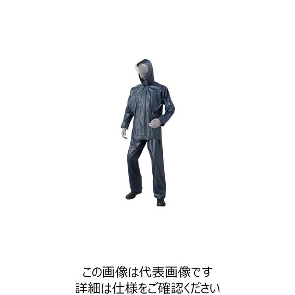喜多 PVCレインコート No2000 ネイビー 5L NO2000-NV-5L 1着 236-0389（直送品）