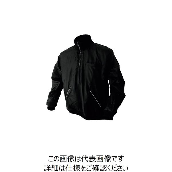 喜多 ジップアップ セミキルトヤッケ ブラック 4L NO3130-BLK-4L 1着 235-4057（直送品）