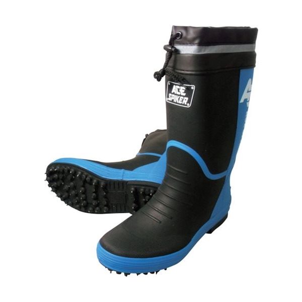 喜多 スパイクゴム長靴(カバー付) ブラック L(25.5~26.0) KR7200-BK-L 1足 219-8155（直送品）