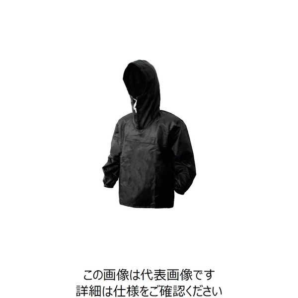 喜多 セミキルトヤッケ フード付 ブラック LL NO3200-BLK-LL 1着 235-4119（直送品）