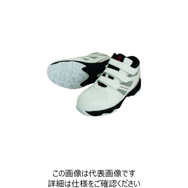 喜多 ハイカットセーフティスニーカー ホワイト 26.0 MG5640-WH-26.0 1足 217-4352（直送品）