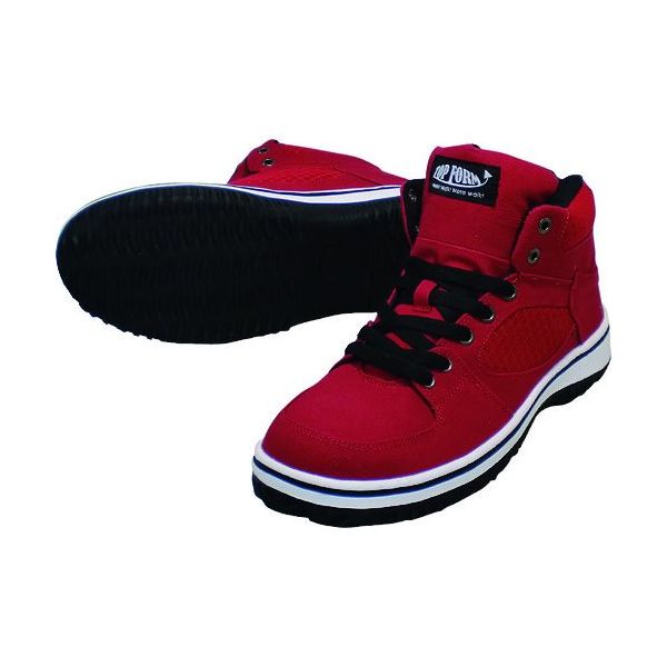 喜多 ハイカットセーフティスニーカー MG5590 レッド 26.0 MG5590-RED-26.0 1足 215-0637（直送品）