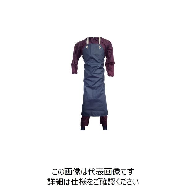 喜多 ビニール胸付前掛 No2240 ネイビー 特大(ウエスト110×着丈120) NO2240-NV 1着 235-2322（直送品）
