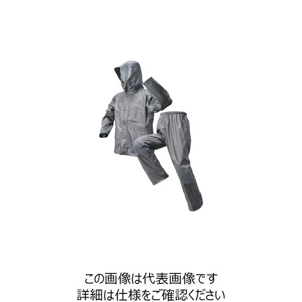 喜多 レッヂレイン ストレッチ透湿合羽 No2920 グレー L NO2920-GY-L 1着 236-1972（直送品）