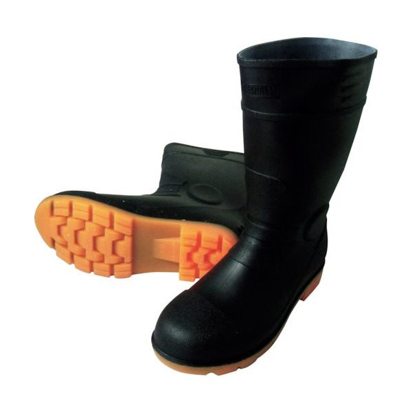 喜多 安全PVC長靴 KR7450 ブラック 24.5 KR7450-BK-24.5 1足 236-0453（直送品）