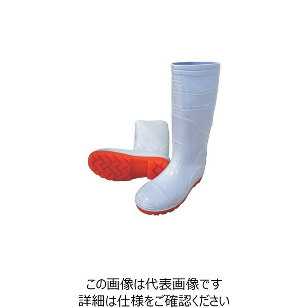 喜多 安全ロング耐油長靴 KR7420 ホワイト 26.0 KR7420-WH-26.0 1足 235-5668（直送品）