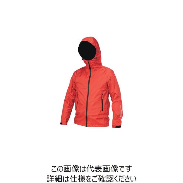 喜多 感動ストレッチ レインジャケット オールストレッチ透湿合羽 ホットオレンジ S NO2830-OR-S 1着 235-5627（直送品）