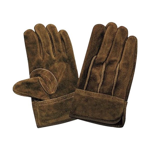 喜多 牛本革背縫い ソフトオイル加工 ブラウン L NO8043-BRN-L 1双 235-7214（直送品）