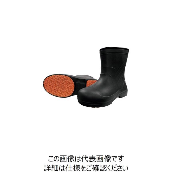 喜多 柔らかいEVAラバー安全ショートブーツ KR7050 ブラック LL(26.5~27.0) KR7050-BK-LL 1足（直送品）