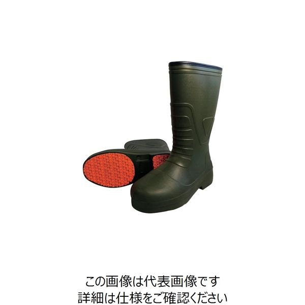 喜多 柔らかいEVAラバー安全長靴 KR7030 グリーン LL(26.5~27.0) KR7030-GRE-LL 1足 235-8836（直送品）