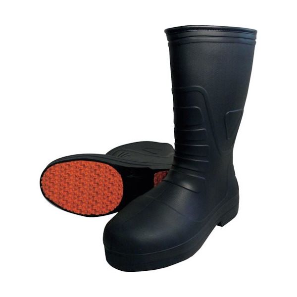 喜多 柔らかいEVAラバー安全長靴 KR7030 ブラック M(24.5~25.0) KR7030-BK-M 1足 235-4122（直送品）