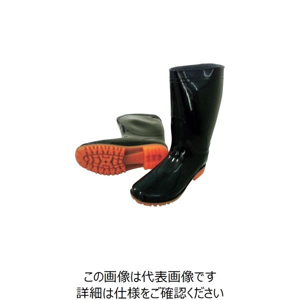 喜多 耐油長靴 ブラック 24.5 KR7410-BK-24.5 1足 235-4067（直送品）