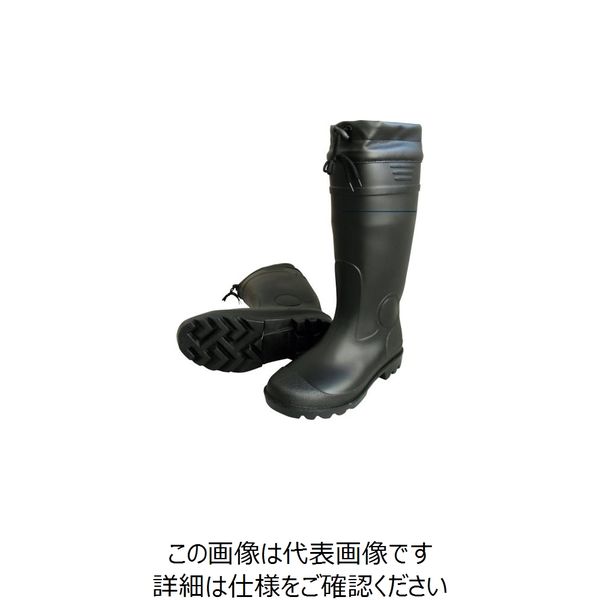 喜多 耐油長ロング(カバー付) KR7430 ブラック 25.5 KR7430-BK-25.5 1足 236-0403（直送品）