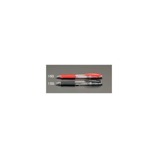 エスコ 0.7mm[赤]ボールペン EA765MG-16B 1セット(60本)（直送品）