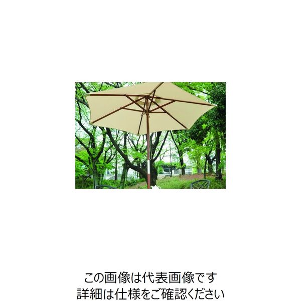 山善 ガーデンパラソル 木製パラソル 直径270cm アイボリー_59763 NMP-27(IV) 1本 205-1826（直送品）