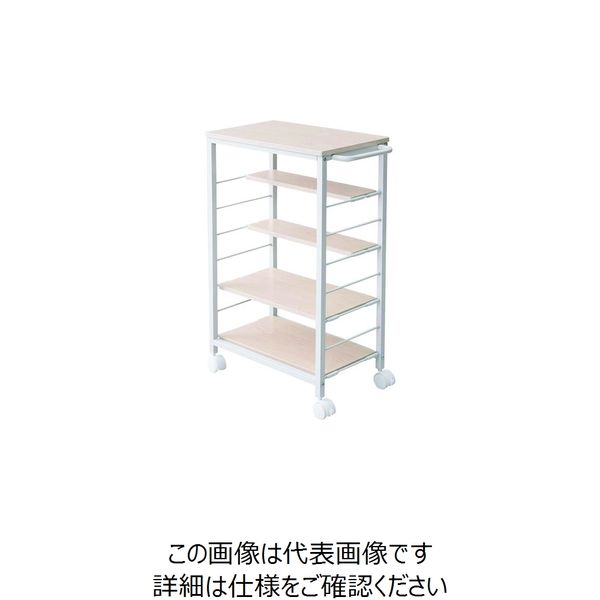 山善 サイドワゴン 幅30 高さ85 キャスター付き ナチュラルメイプル_23341 MMG-8530C(NM/IV) 1台（直送品）