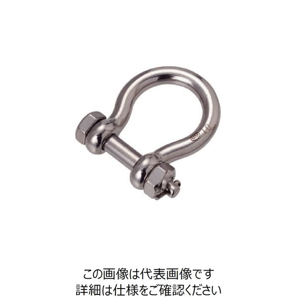 水本機械製作所 水本 ステンレス オタフクボルト止めシャックル 長さ65mm内幅26mm OBS-13 1個 849-2081（直送品）