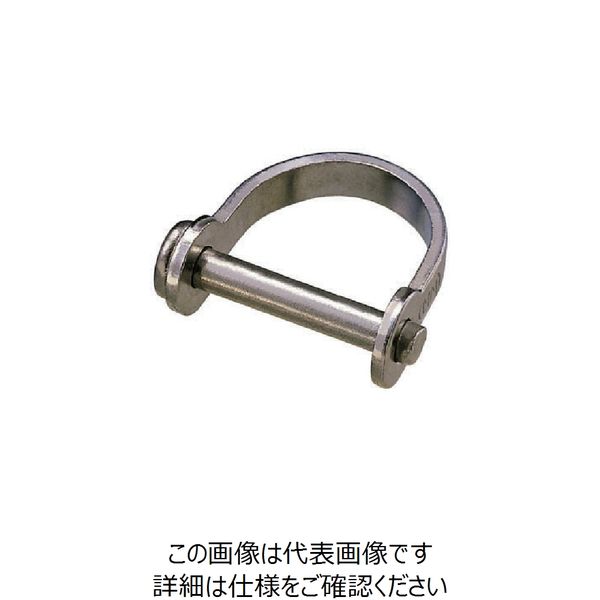 水本機械製作所 水本 ステンレス リベット式シャックル(幅広タイプ) 長さ22mm幅25mm PSW-5 1個 849-2231（直送品）