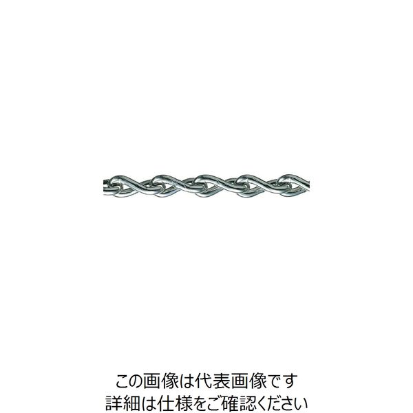 水本機械製作所 水本 SUS304ステンレスツイストリンクチェーン 9T-B 28.1～29m 9T-B-29C 1本 160-1800（直送品）