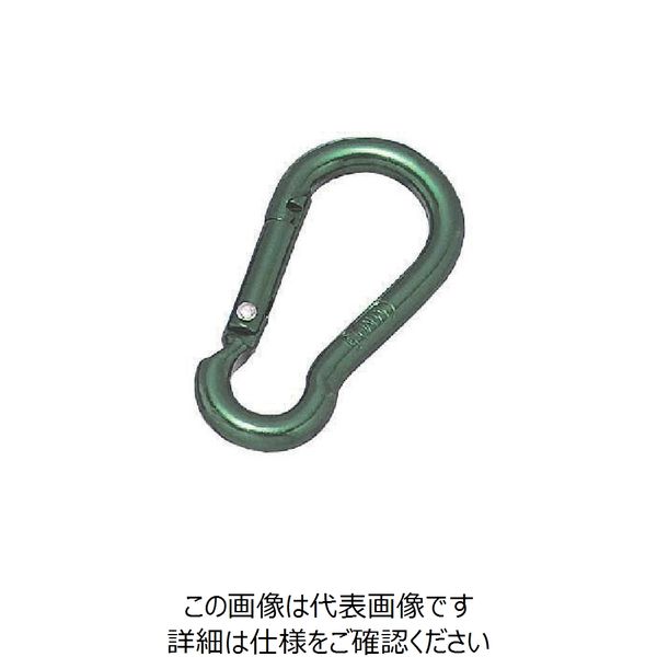 水本機械製作所 水本 アルミスナップフック（アルマイト付） グリーン 線径8mm 長さ78mm ALB-8GR 1個 849-0577（直送品）