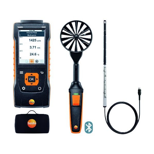 テストー TESTO 熱線式・ベーン式風速計 440 風速計セット1 0563 4406 1式(1セット) 127-2565（直送品）