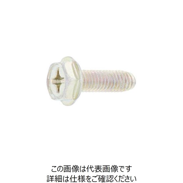 SUNCO 三価ホワイト Sタイプ+六角フランジ B8D13 5×16 (600本入) 30-00-000B-0050-0160-03（直送品）