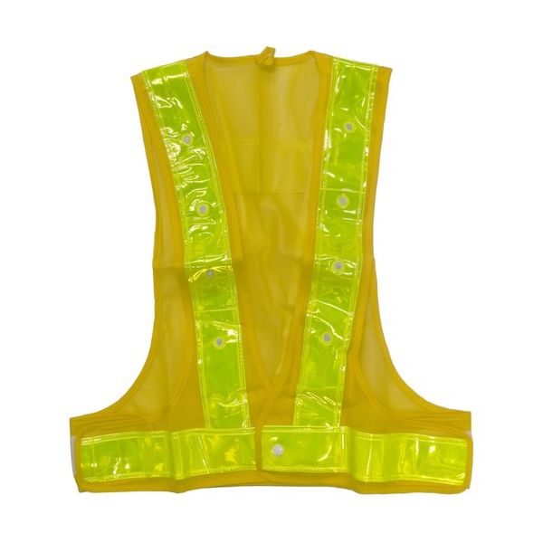 ミズケイ LED安全ベスト(黄地・黄) 5916506 1枚 208-7222（直送品）