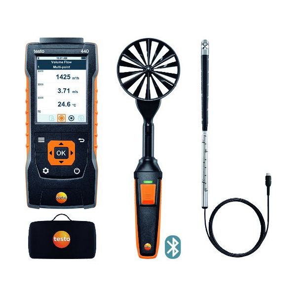 テストー TESTO ベーン式風速計 440 風速計セット2 0563 4407 1式(1セット) 127-2588（直送品）