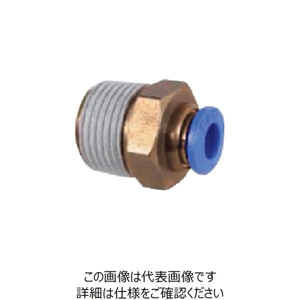 パルサーブル パルサールブ 90°チューブフィッティング プッシュインタイプ PC6-PT3/8”M A236 1箱 237-0490（直送品）