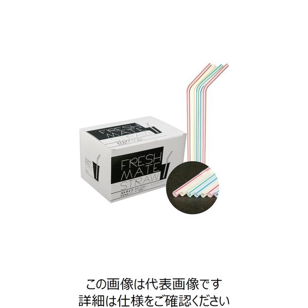 大黒工業 大黒 FMフレックスストロー ストライプ 裸 6403446 1箱(500本) 236-6665（直送品）