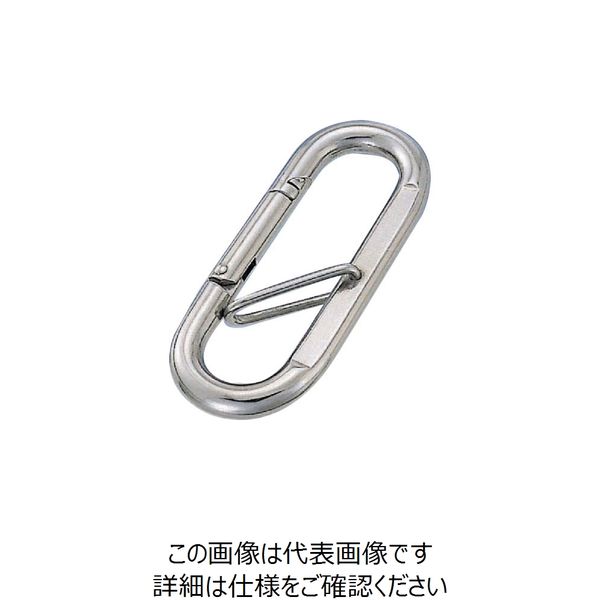 水本機械製作所 水本 リングキャッチ ステンレス プチカラビナ(ハズレ止め付) 線径8mm 長さ74mm A-158 1個 776-5126（直送品）