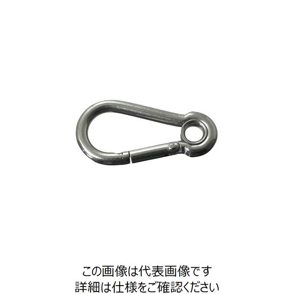 ニッサチェイン ステンレス環付スプリングフック 6mm B-1613 1セット(5個) 126-6139（直送品）