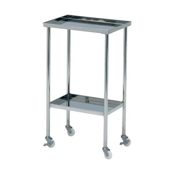 テックサス ステンレスミニテーブルワゴン 600X450 スチールキャスター付 AS-U6045E 1台 126-0907（直送品）