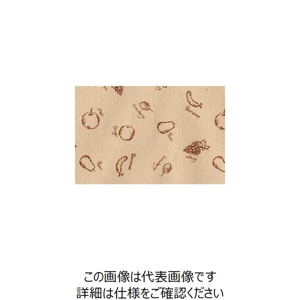 大黒工業 大黒 包装紙 未晒コットン KHー4010 フルーツ 902934 1組(100枚) 236-1896（直送品）