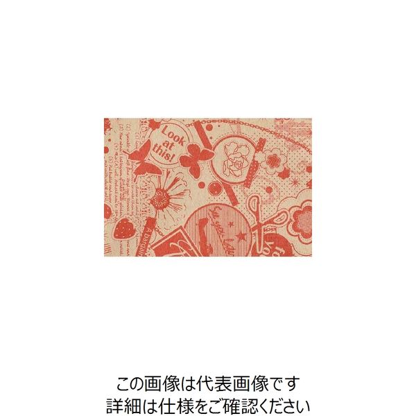 大黒工業 大黒 包装紙 未晒コットン KHー4005 コラージュ 902929 1組(100枚) 236-1908（直送品）
