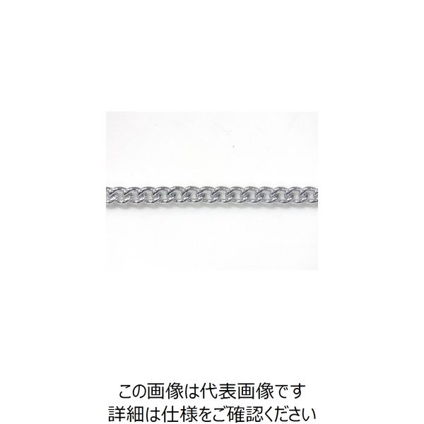 ニッサチェイン アルミカラーチェン 30m 銀 AS18-SV 1本 126-4499（直送品）