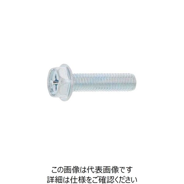 SUNCO 三価ホワイト(+)フランジ小ネジB8D10 5×12 (600本入) 00-00-000B-0050X0120-03（直送品）