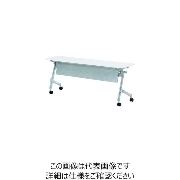 藤沢工業 TOKIO 天板跳ね上げ式テーブル ATNーP1845 1800×450 ホワイト ATN-P1845-W 1台 146-8652（直送品）