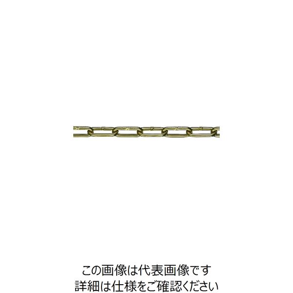 水本機械製作所 水本 アルミカラーチェーン ゴールド 30m 線径3mm AL-3G 1本 849-0255（直送品）