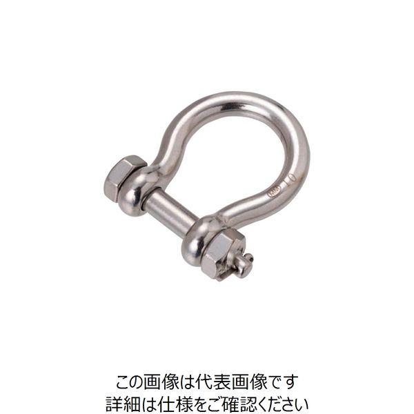 水本機械製作所 水本 ステンレス オタフクボルト止めシャックル 呼び8mm (1個入) B-2355 1個 201-0483（直送品）