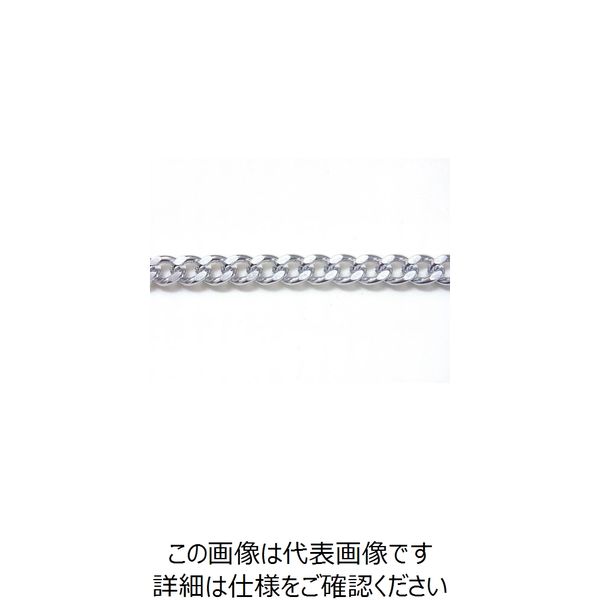 ニッサチェイン アルミカラーチェン 30m 銀 AS30F-SV 1本 126-4534（直送品）