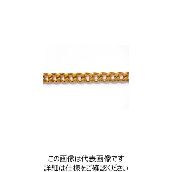 ニッサチェイン アルミカラーチェン 30m 金 AS30F-GD 1本 126-4539（直送品）